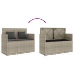 Casa si Gradina - Gradina si terasa - Mobilier exterior - Bancute de gradina - Banca de gradina cu perna, gri deschis, poliratan - Infinity.ro