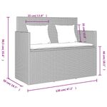Casa si Gradina - Gradina si terasa - Mobilier exterior - Bancute de gradina - Banca de gradina cu perna, gri deschis, poliratan - Infinity.ro