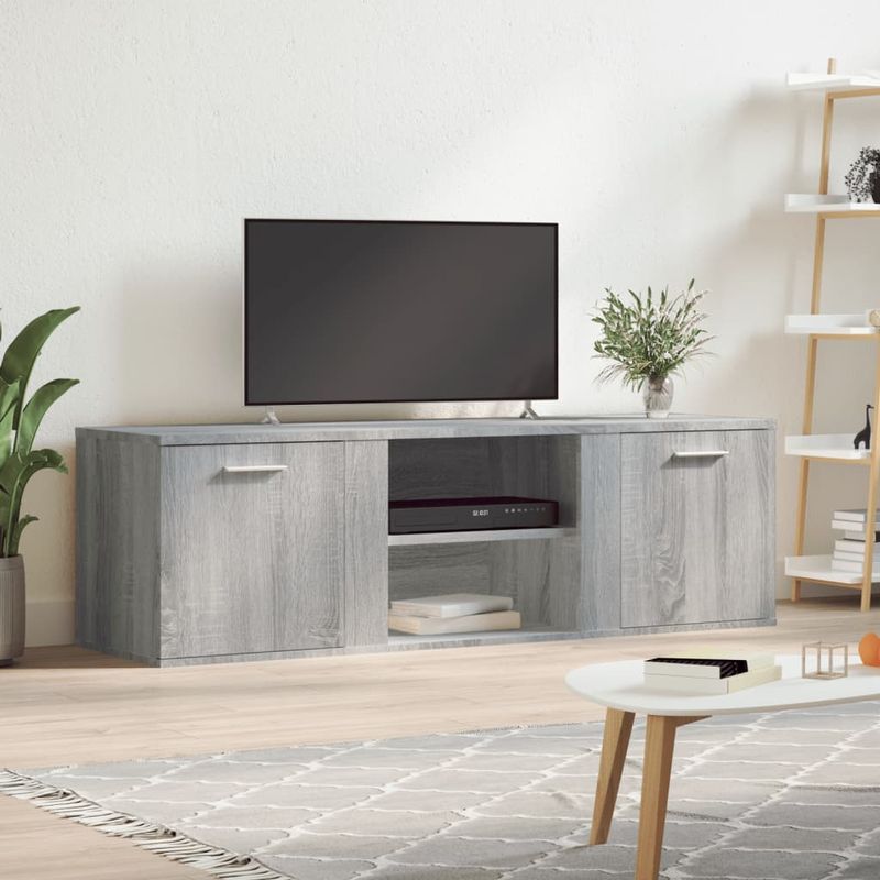 Casa si Gradina - Mobilier - Comode si corpuri - Comode - Comoda TV, gri sonoma, 120x34x37 cm, lemn prelucrat - Infinity.ro