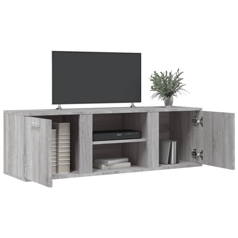Casa si Gradina - Mobilier - Comode si corpuri - Comode - Comoda TV, gri sonoma, 120x34x37 cm, lemn prelucrat - Infinity.ro