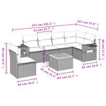 Casa si Gradina - Gradina si terasa - Mobilier exterior - Seturi mobila gradina - Set canapele de gradina cu perne, 7 piese, negru, poliratan - Infinity.ro