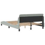 Casa si Gradina - Mobilier - Paturi si accesorii - Paturi - Cadru de pat cu tablie, gri deschis, 140x200 cm, catifea - Infinity.ro