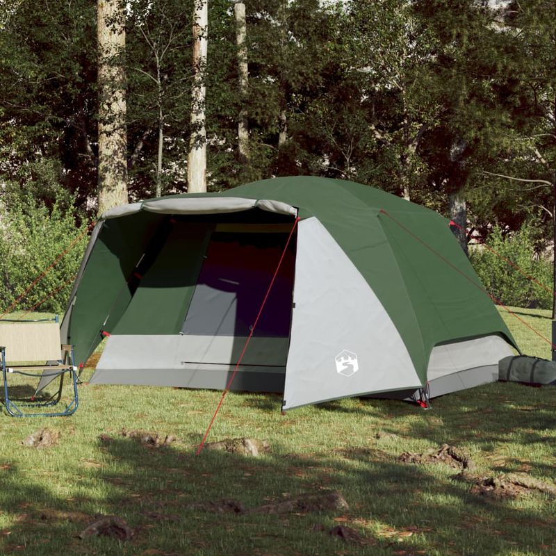 Sport si Outdoor - Camping - Corturi camping - Cort de camping pentru 6 persoane, verde, impermeabil - Infinity.ro
