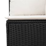 Casa si Gradina - Gradina si terasa - Mobilier exterior - Canapele si fotolii gradina - Set mobilier de gradina cu perne, 3 piese, negru, poliratan - Infinity.ro