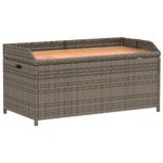 Casa si Gradina - Gradina si terasa - Mobilier exterior - Bancute de gradina - Banca de gradina, gri, 100x50x52 cm, poliratan si lemn acacia - Infinity.ro