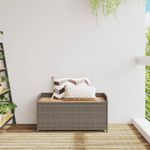 Casa si Gradina - Gradina si terasa - Mobilier exterior - Bancute de gradina - Banca de gradina, gri, 100x50x52 cm, poliratan si lemn acacia - Infinity.ro