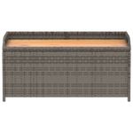 Casa si Gradina - Gradina si terasa - Mobilier exterior - Bancute de gradina - Banca de gradina, gri, 100x50x52 cm, poliratan si lemn acacia - Infinity.ro