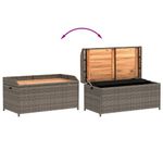 Casa si Gradina - Gradina si terasa - Mobilier exterior - Bancute de gradina - Banca de gradina, gri, 100x50x52 cm, poliratan si lemn acacia - Infinity.ro