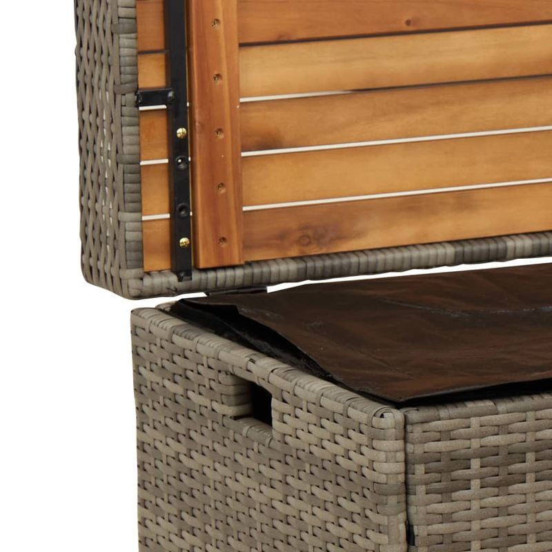 Casa si Gradina - Gradina si terasa - Mobilier exterior - Bancute de gradina - Banca de gradina, gri, 100x50x52 cm, poliratan si lemn acacia - Infinity.ro