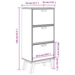 Casa si Gradina - Mobilier - Organizare si depozitare - Organizator incaltaminte - Pantofar „OLDEN”, gri/maro, 55x35x120 cm, lemn masiv pin - Infinity.ro