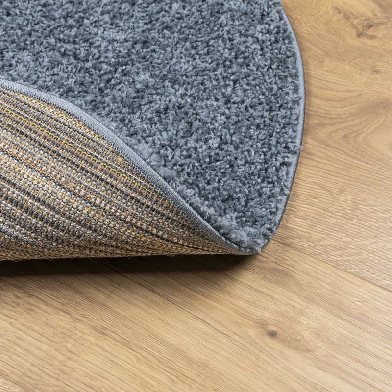 Casa si Gradina - Textile si covoare - Covoare - Covoare casa - Covor pufos cu fire inalte, albastru modern, Ø 100 cm - Infinity.ro