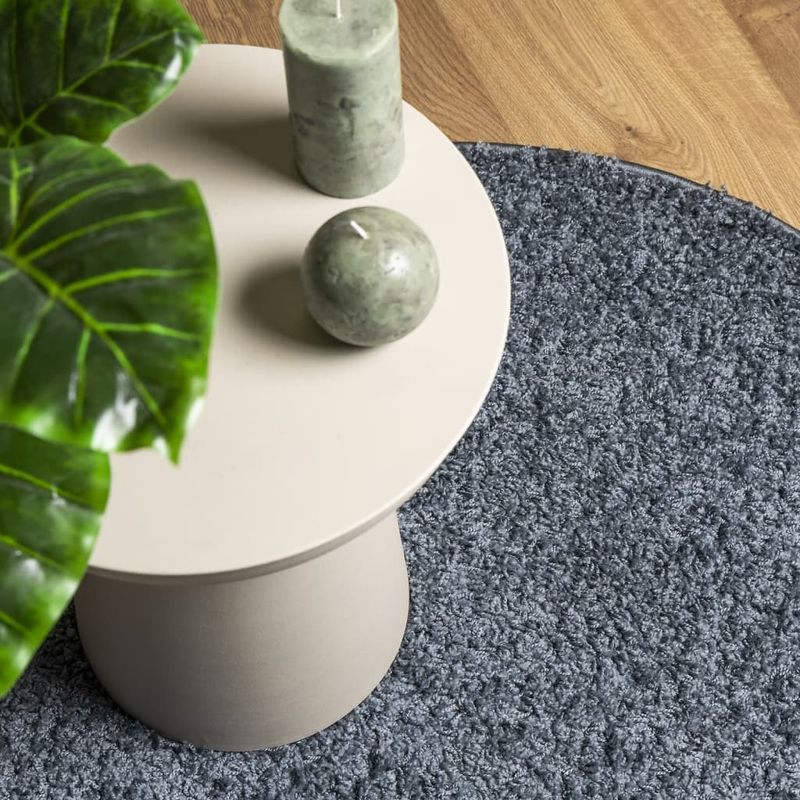 Casa si Gradina - Textile si covoare - Covoare - Covoare casa - Covor pufos cu fire inalte, albastru modern, Ø 100 cm - Infinity.ro