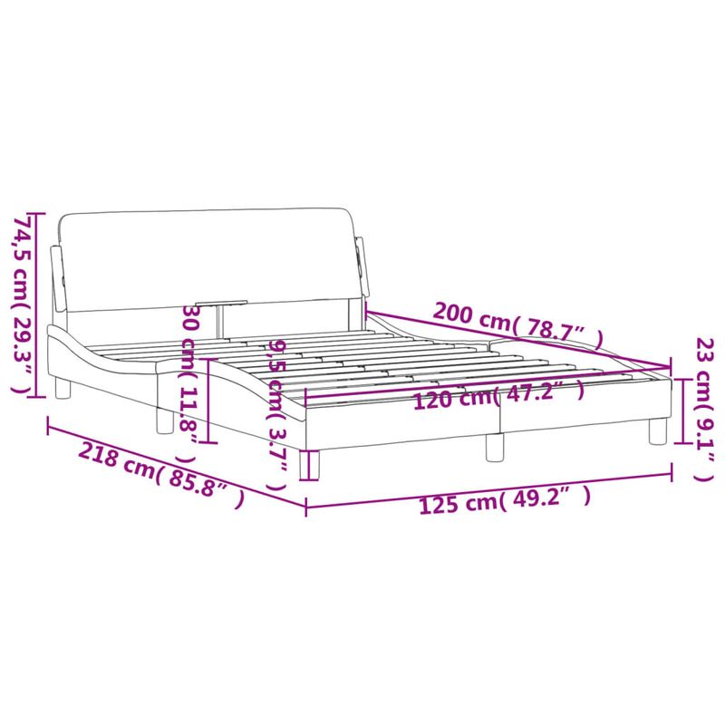 Casa si Gradina - Mobilier - Paturi si accesorii - Paturi - Cadru de pat cu tablie, gri deschis, 120x200 cm, catifea - Infinity.ro