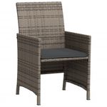 Casa si Gradina - Gradina si terasa - Mobilier exterior - Seturi mobila gradina - Set bistro de gradina cu perne, 3 piese, gri, poliratan - Infinity.ro