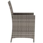 Casa si Gradina - Gradina si terasa - Mobilier exterior - Seturi mobila gradina - Set bistro de gradina cu perne, 3 piese, gri, poliratan - Infinity.ro