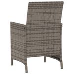 Casa si Gradina - Gradina si terasa - Mobilier exterior - Seturi mobila gradina - Set bistro de gradina cu perne, 3 piese, gri, poliratan - Infinity.ro