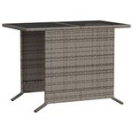 Casa si Gradina - Gradina si terasa - Mobilier exterior - Seturi mobila gradina - Set bistro de gradina cu perne, 3 piese, gri, poliratan - Infinity.ro
