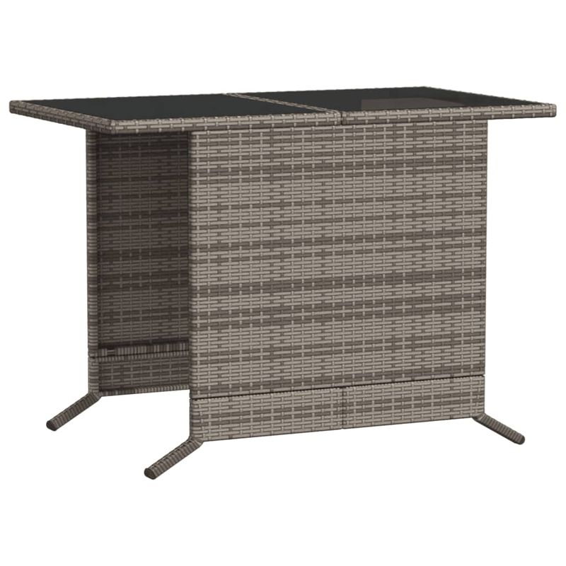 Casa si Gradina - Gradina si terasa - Mobilier exterior - Seturi mobila gradina - Set bistro de gradina cu perne, 3 piese, gri, poliratan - Infinity.ro