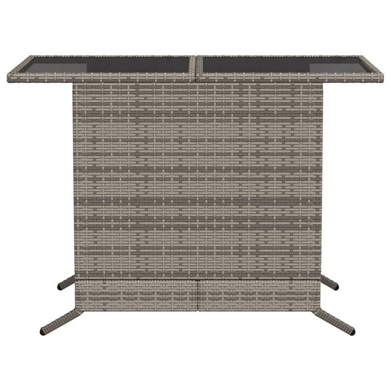 Casa si Gradina - Gradina si terasa - Mobilier exterior - Seturi mobila gradina - Set bistro de gradina cu perne, 3 piese, gri, poliratan - Infinity.ro
