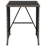 Casa si Gradina - Gradina si terasa - Mobilier exterior - Seturi mobila gradina - Set bistro de gradina cu perne, 3 piese, gri, poliratan - Infinity.ro