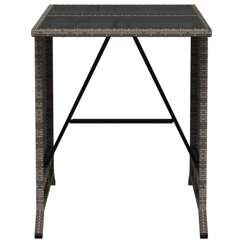 Casa si Gradina - Gradina si terasa - Mobilier exterior - Seturi mobila gradina - Set bistro de gradina cu perne, 3 piese, gri, poliratan - Infinity.ro