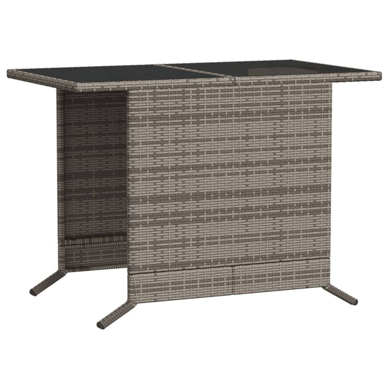 Casa si Gradina - Gradina si terasa - Mobilier exterior - Seturi mobila gradina - Set bistro de gradina cu perne, 3 piese, gri, poliratan - Infinity.ro