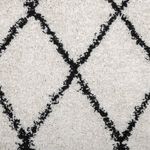 Casa si Gradina - Textile si covoare - Covoare - Covoare casa - Covor pufos cu fire inalte, crem si negru modern, 100x200 cm - Infinity.ro