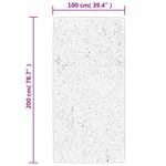 Casa si Gradina - Textile si covoare - Covoare - Covoare casa - Covor pufos cu fire inalte, crem si negru modern, 100x200 cm - Infinity.ro