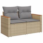 Casa si Gradina - Gradina si terasa - Mobilier exterior - Seturi mobila gradina - Set canapele de gradina, 10 piese, cu perne, bej, poliratan - Infinity.ro