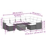 Casa si Gradina - Gradina si terasa - Mobilier exterior - Seturi mobila gradina - Set canapele de gradina, 10 piese, cu perne, bej, poliratan - Infinity.ro