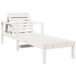 Casa si Gradina - Gradina si terasa - Mobilier exterior - Scaune si sezlonguri gradina - Sezlong, alb, 199,5x62x55 cm, lemn masiv de pin - Infinity.ro
