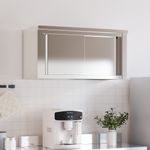 Casa si Gradina - Mobilier - Seturi de mobilier - Seturi bucatarie - Dulap bucatarie de perete cu usi glisante, otel inoxidabil, mărime 92x40x46 cm (cu ușă) - Infinity.ro