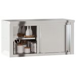 Casa si Gradina - Mobilier - Seturi de mobilier - Seturi bucatarie - Dulap bucatarie de perete cu usi glisante, otel inoxidabil, mărime 92x40x46 cm (cu ușă) - Infinity.ro