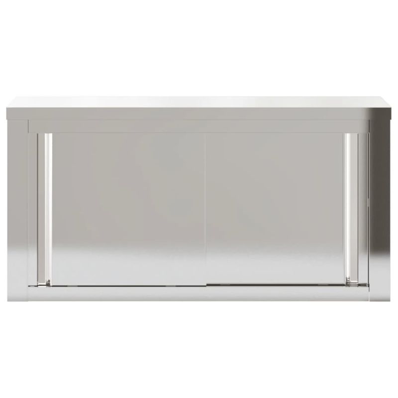 Casa si Gradina - Mobilier - Seturi de mobilier - Seturi bucatarie - Dulap bucatarie de perete cu usi glisante, otel inoxidabil, mărime 92x40x46 cm (cu ușă) - Infinity.ro