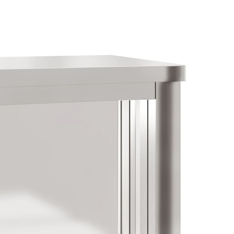 Casa si Gradina - Mobilier - Seturi de mobilier - Seturi bucatarie - Dulap bucatarie de perete cu usi glisante, otel inoxidabil, mărime 92x40x46 cm (cu ușă) - Infinity.ro
