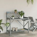 Casa si Gradina - Gradinarit si plante - Plante si ghivece - Ghivece si suporturi - Banca cu spalier pentru plantare, gri, lemn masiv de brad - Infinity.ro