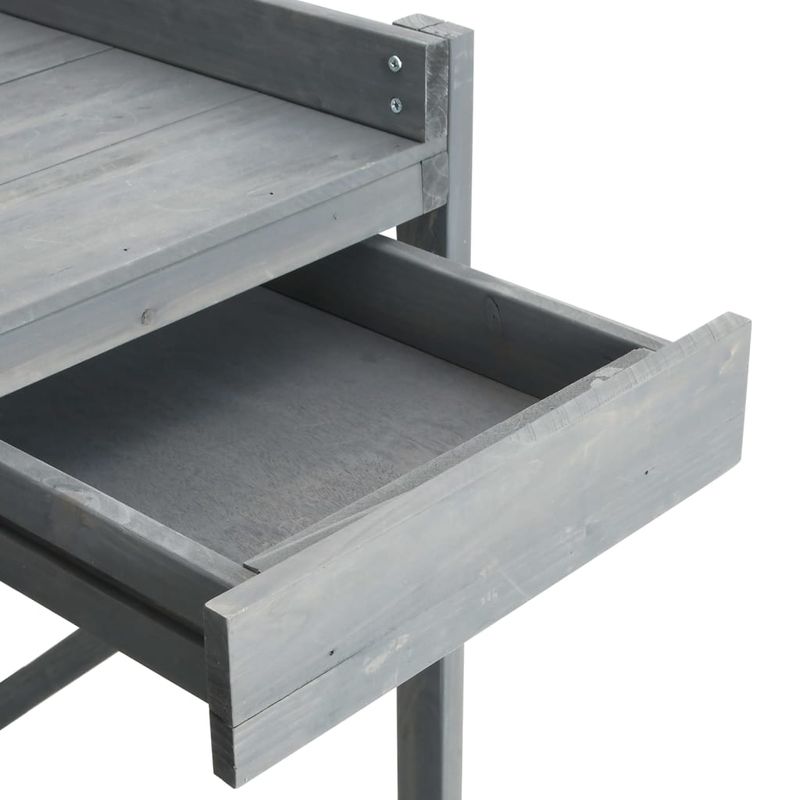 Casa si Gradina - Gradinarit si plante - Plante si ghivece - Ghivece si suporturi - Banca cu spalier pentru plantare, gri, lemn masiv de brad - Infinity.ro