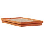 Casa si Gradina - Mobilier - Paturi si accesorii - Paturi - Cadru pat cu LED, maro ceruit, 140x200 cm, lemn masiv de pin - Infinity.ro