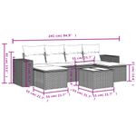 Casa si Gradina - Gradina si terasa - Mobilier exterior - Seturi mobila gradina - Set canapele de gradina cu perne, 7 piese, negru, poliratan - Infinity.ro