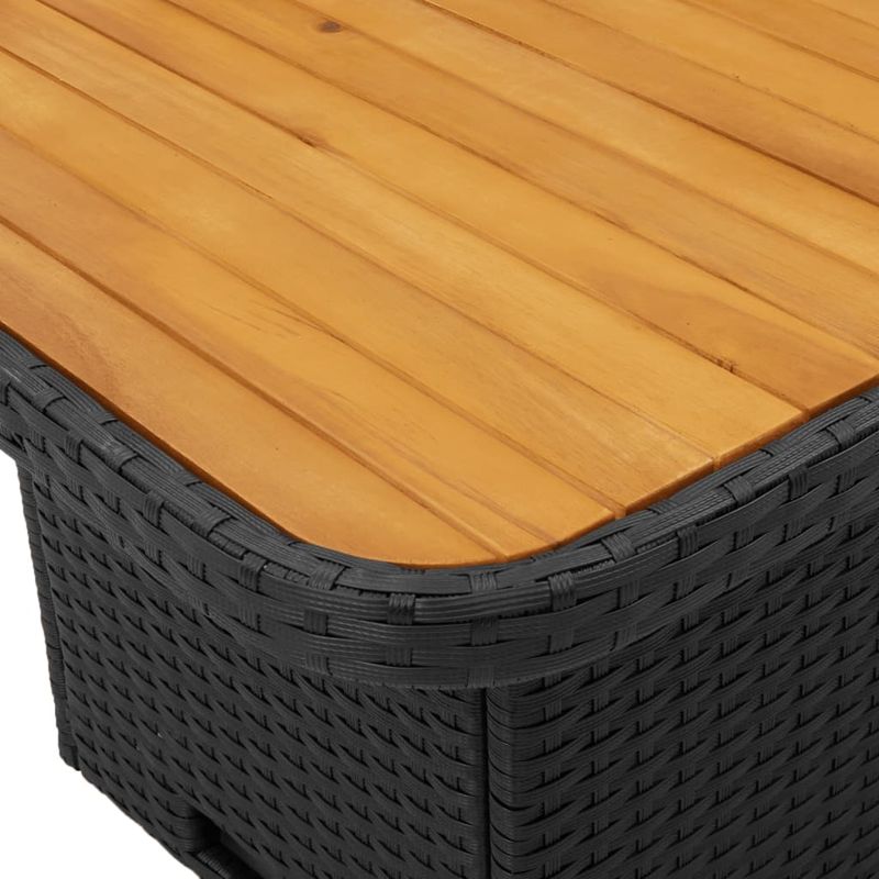 Casa si Gradina - Gradina si terasa - Mobilier exterior - Seturi mobila gradina - Set mobilier de gradina cu perne, 2 piese, negru, poliratan - Infinity.ro