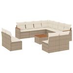Casa si Gradina - Gradina si terasa - Mobilier exterior - Seturi mobila gradina - Set canapele de gradina cu perne, 12 piese, bej, poliratan - Infinity.ro
