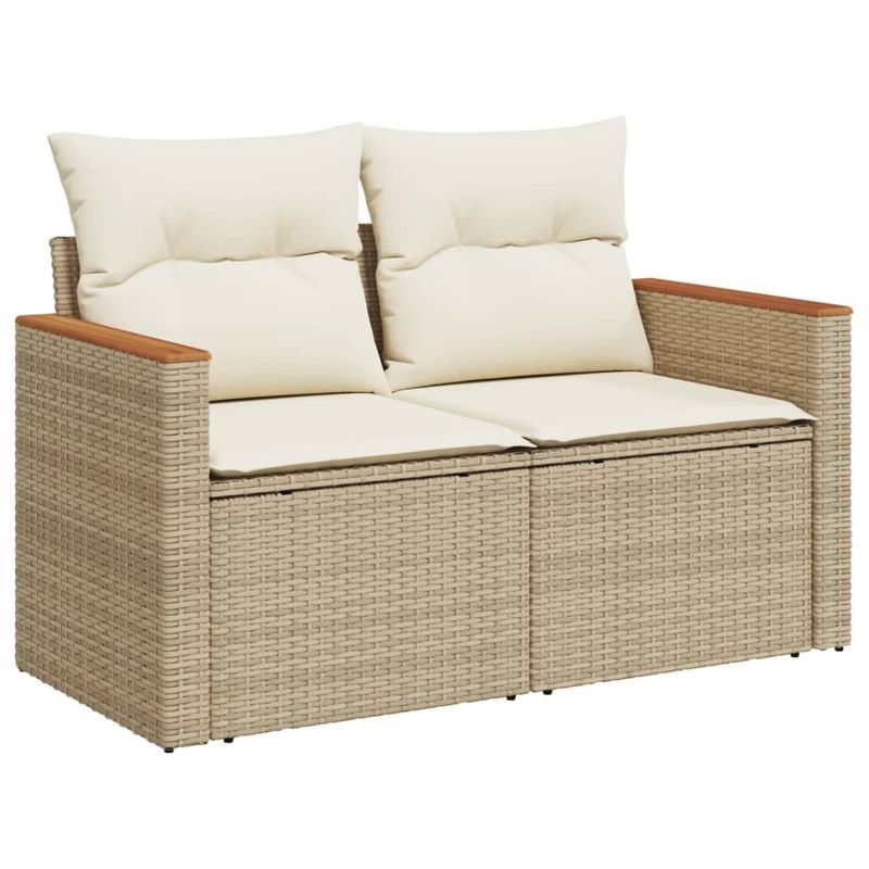 Casa si Gradina - Gradina si terasa - Mobilier exterior - Seturi mobila gradina - Set canapele de gradina cu perne, 12 piese, bej, poliratan - Infinity.ro