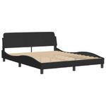 Casa si Gradina - Mobilier - Paturi si accesorii - Paturi - Cadru de pat cu tablie, negru, 160x200 cm, catifea - Infinity.ro