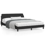 Casa si Gradina - Mobilier - Paturi si accesorii - Paturi - Cadru de pat cu tablie, negru, 160x200 cm, catifea - Infinity.ro