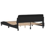 Casa si Gradina - Mobilier - Paturi si accesorii - Paturi - Cadru de pat cu tablie, negru, 160x200 cm, catifea - Infinity.ro