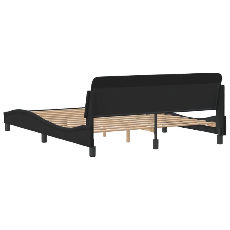 Casa si Gradina - Mobilier - Paturi si accesorii - Paturi - Cadru de pat cu tablie, negru, 160x200 cm, catifea - Infinity.ro