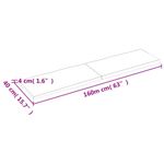 Casa si Gradina - Mobilier - Feronerie si accesorii mobila - Blat masa, 160x40x(2-4) cm, lemn tratat contur organic, maro deschis - Infinity.ro