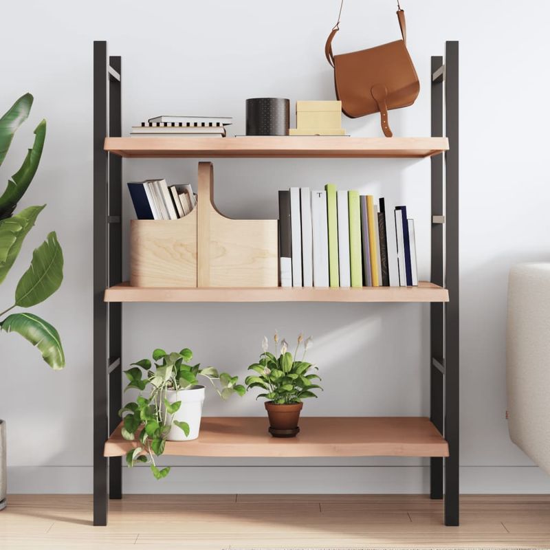 Casa si Gradina - Mobilier - Biblioteci si rafturi - Rafturi - Raft de perete maro deschis 100x40x(2-4) cm lemn stejar tratat - Infinity.ro