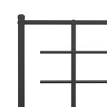 Casa si Gradina - Mobilier - Paturi si accesorii - Paturi - Cadru pat metalic cu tablie, negru, 90x200 cm - Infinity.ro