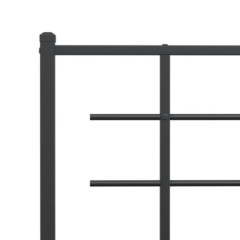 Casa si Gradina - Mobilier - Paturi si accesorii - Paturi - Cadru pat metalic cu tablie, negru, 90x200 cm - Infinity.ro